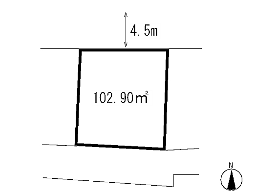 Compartment figure. Land price 10,270,000 yen, Land area 102.9 sq m