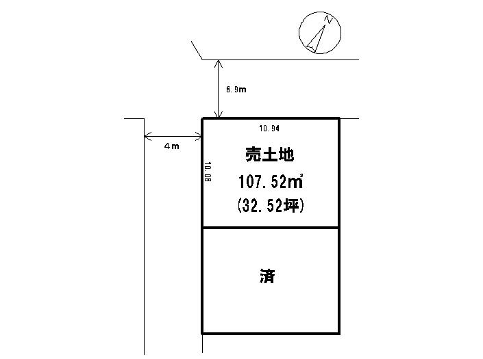 Compartment figure. Land price 14,790,000 yen, Land area 107.52 sq m