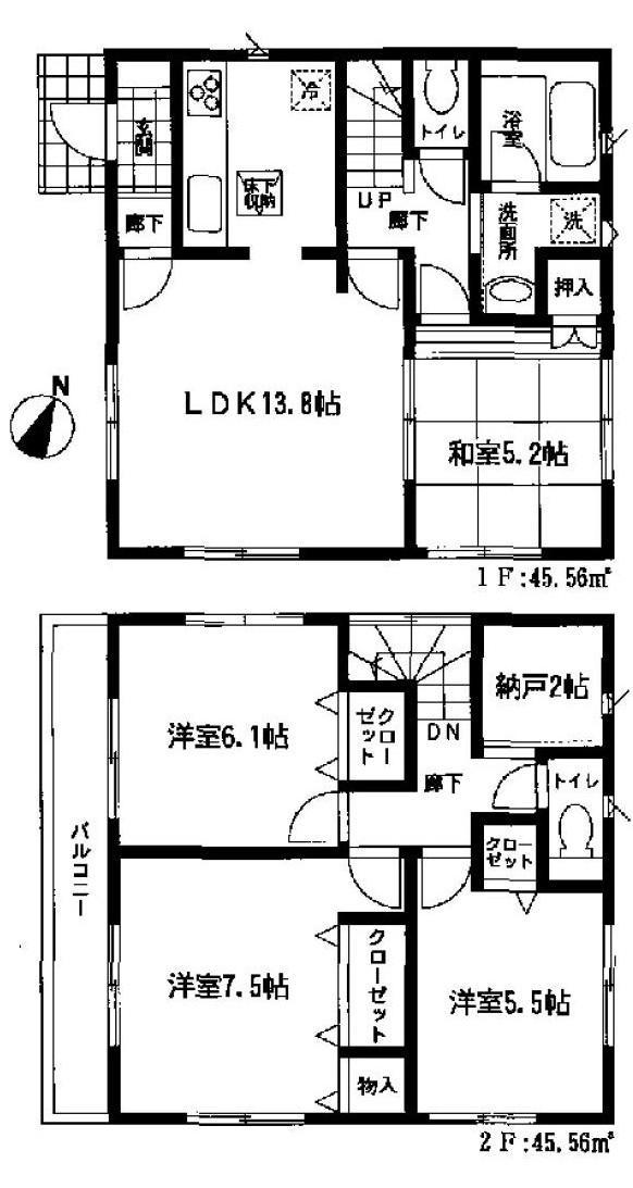 Floor plan. 16.8 million yen, 4LDK + S (storeroom), Land area 104.52 sq m , Building area 91.12 sq m