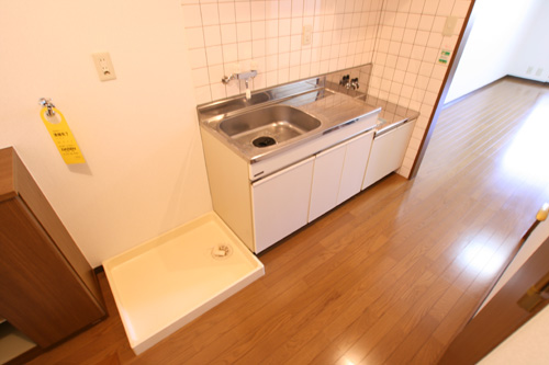 Kitchen. Indoor laundry Area