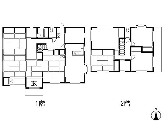 Floor plan. 39,500,000 yen, 7LDK + 2S (storeroom), Land area 275.42 sq m , Building area 196.09 sq m