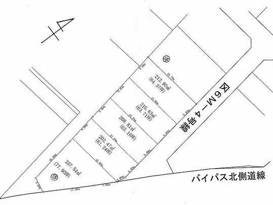 Compartment figure. Land price 9.74 million yen, Land area 166.77 sq m
