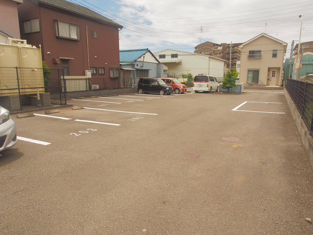 Parking lot. Plane is parking.