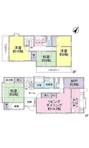 Floor plan. 38,800,000 yen, 4LDK+S, Land area 254.45 sq m , Building area 145.32 sq m