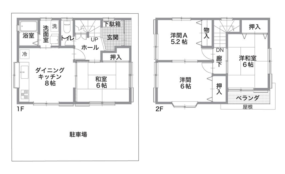 Floor plan. 13,900,000 yen, 4LDK, Land area 74.05 sq m , Building area 76.18 sq m