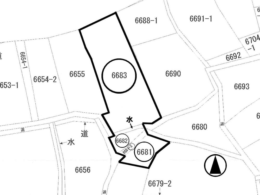 Compartment figure. Land price 23 million yen, Land area 672.53 sq m public view