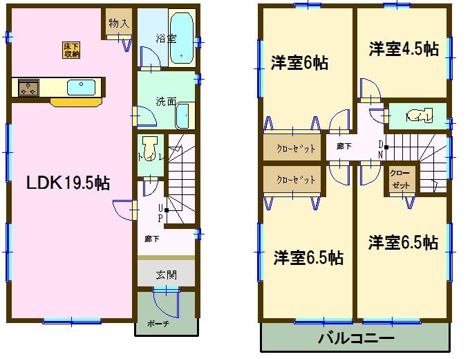 Floor plan. 27,800,000 yen, 4LDK, Land area 125.61 sq m , Building area 94.77 sq m 1 Building Floor Plan
