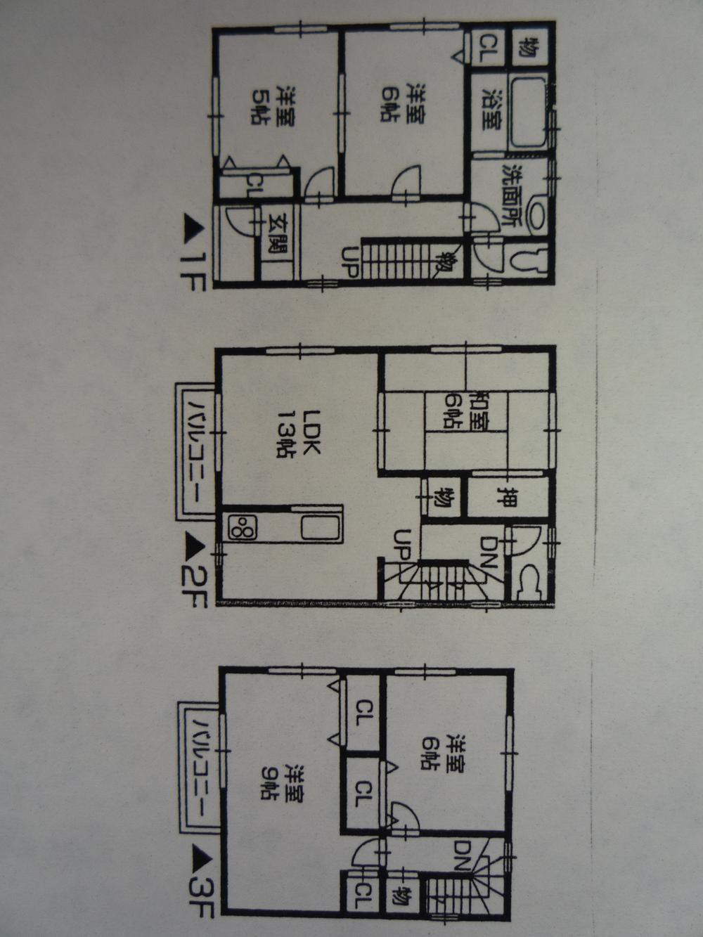 Floor plan. 35,800,000 yen, 5LDK, Land area 90 sq m , Building area 112.61 sq m
