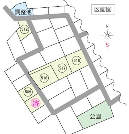 The entire compartment Figure. Subdivision in the road also widely, There is also a park.
