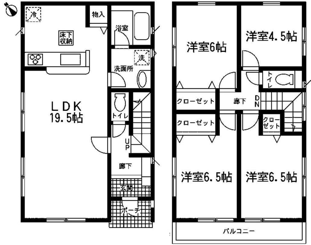 Floor plan. 25,800,000 yen, 4LDK, Land area 125.61 sq m , Building area 94.77 sq m