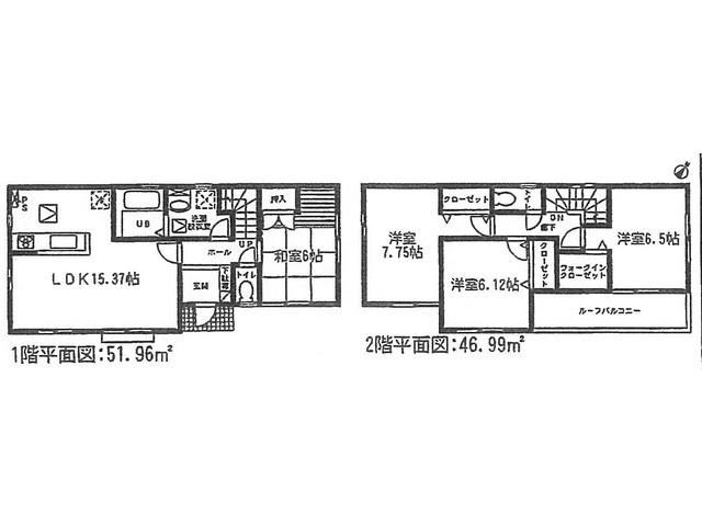 Floor plan. 28.8 million yen, 4LDK + S (storeroom), Land area 116.54 sq m , Building area 98.95 sq m