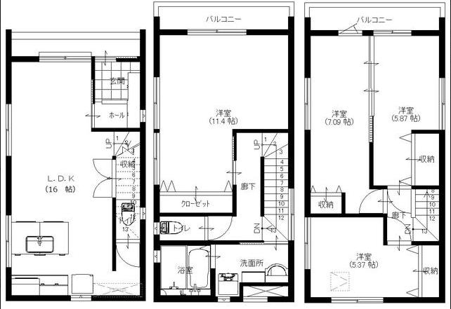 Floor plan. 25,900,000 yen, 4LDK, Land area 66.25 sq m , Building area 107.44 sq m