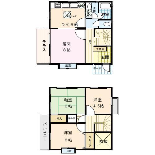 Floor plan. 23 million yen, 4DK, Land area 152.63 sq m , Building area 78.38 sq m