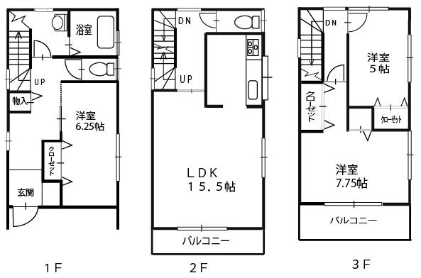 Floor plan. 21.5 million yen, 3LDK, Land area 86.78 sq m , Building area 93.15 sq m