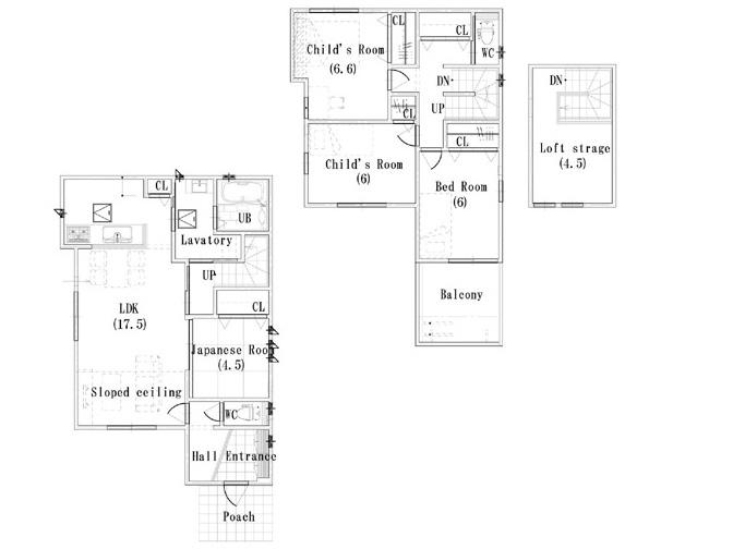 Floor plan. 29,900,000 yen, 4LDK, Land area 126.14 sq m , Building area 104.77 sq m plan