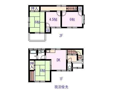 Floor plan. 7.9 million yen, 4DK, Land area 66.19 sq m , Building area 75.35 sq m