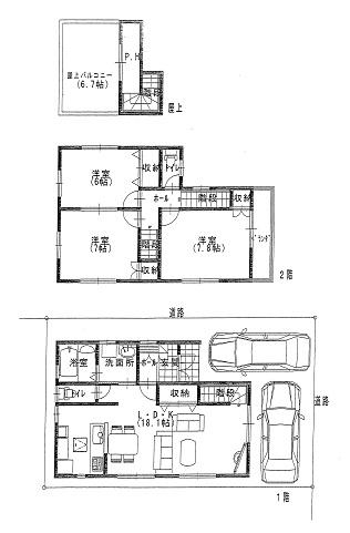 Floor plan. 25,900,000 yen, 3LDK, Land area 91.7 sq m , Building area 96.04 sq m