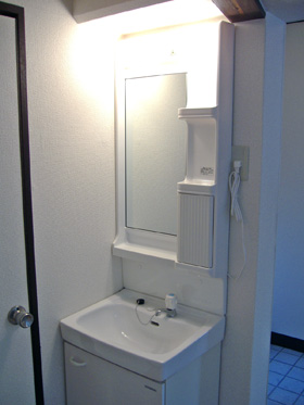 Washroom. Convenient vanity