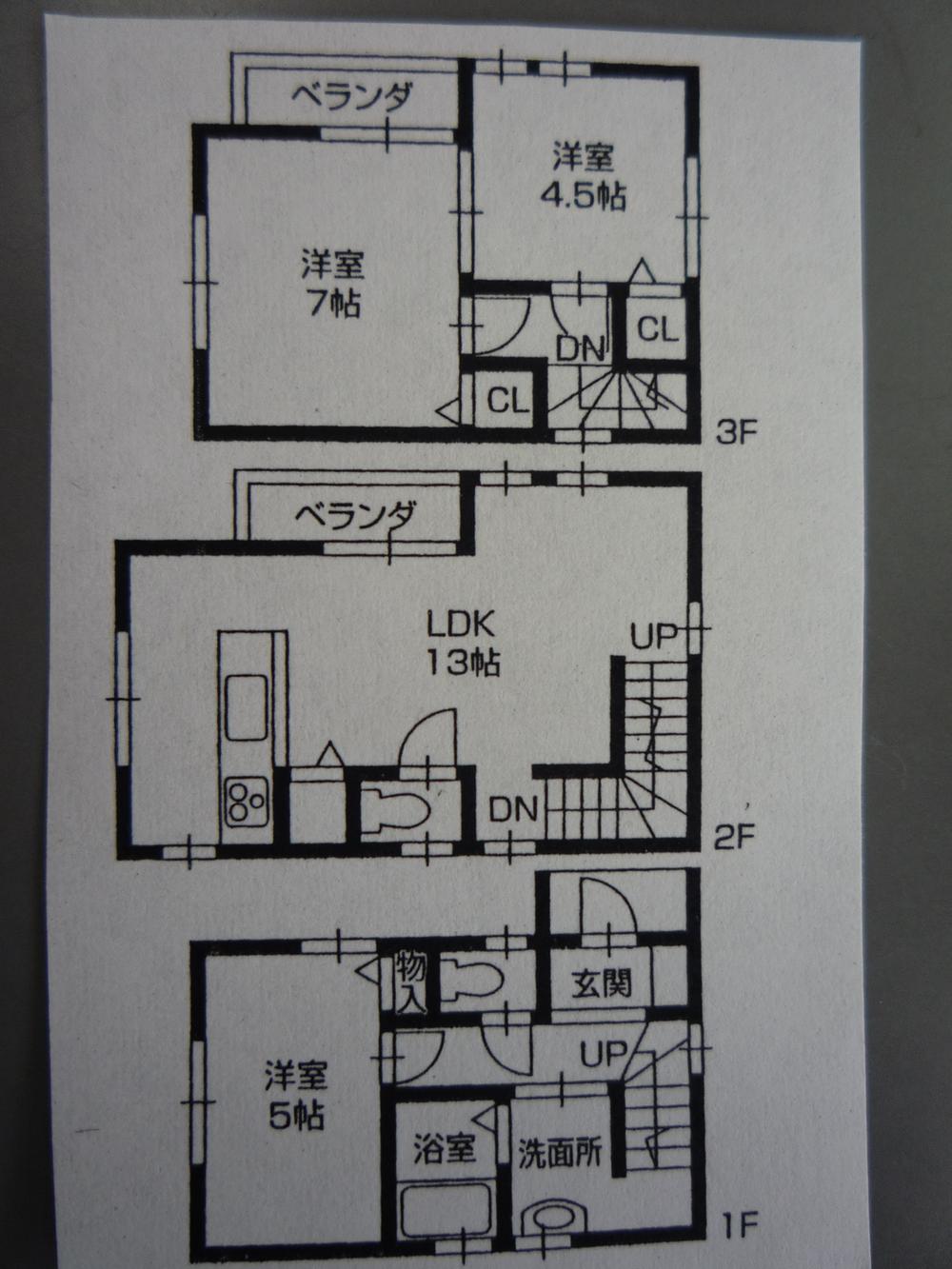 Floor plan. 29,800,000 yen, 3LDK, Land area 53.82 sq m , Building area 72.86 sq m