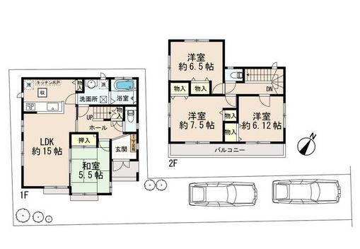 Floor plan. 32,800,000 yen, 4LDK, Land area 135.82 sq m , Building area 99.57 sq m