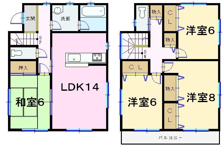 Floor plan. (3 Building), Price 19.5 million yen, 4LDK, Land area 121.43 sq m , Building area 98.01 sq m