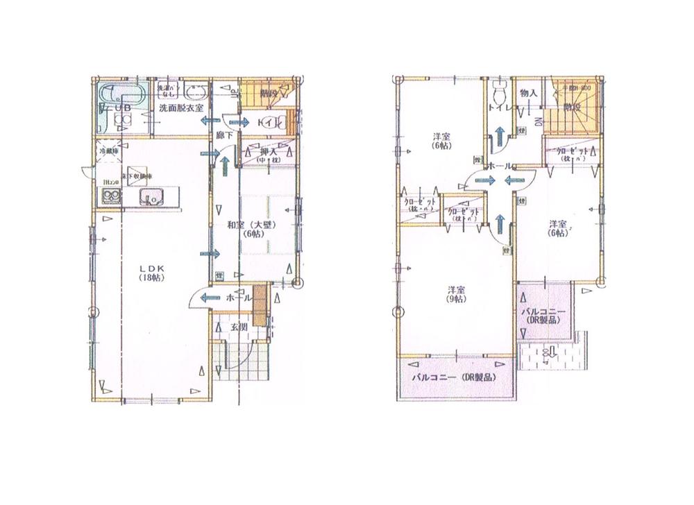 Floor plan. 22,800,000 yen, 4LDK, Land area 228.84 sq m , Building area 106 sq m LDK spacious 18 Pledge. Since becoming Japanese and Tsuzukiai, You can use comfortably. 