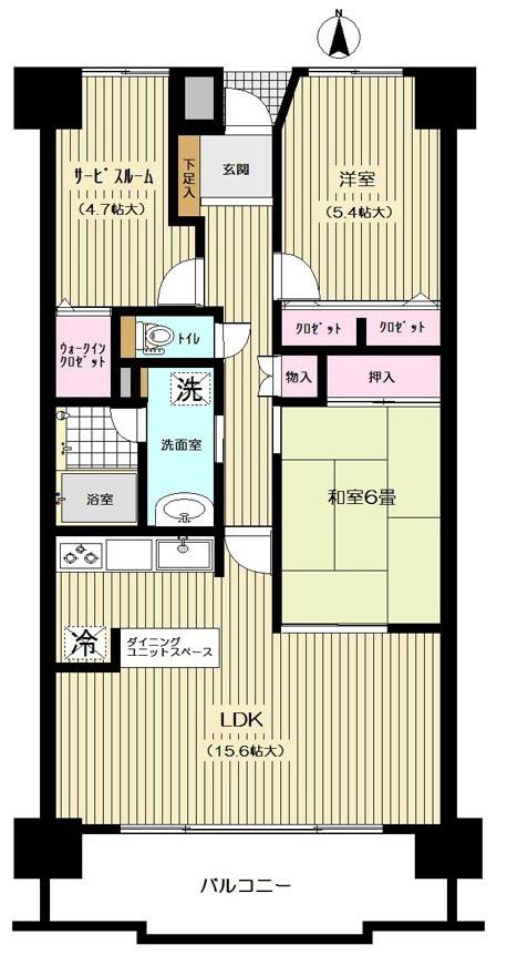 Floor plan. 2LDK+S, Price 14.9 million yen, Occupied area 71.67 sq m , And in between the balcony area 10.58 sq m