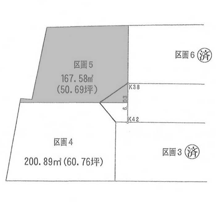 Compartment figure. Land price 17 million yen, Land area 167.58 sq m