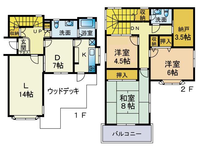 Floor plan. 21,800,000 yen, 3LDK + S (storeroom), Land area 935 sq m , Building area 122.49 sq m
