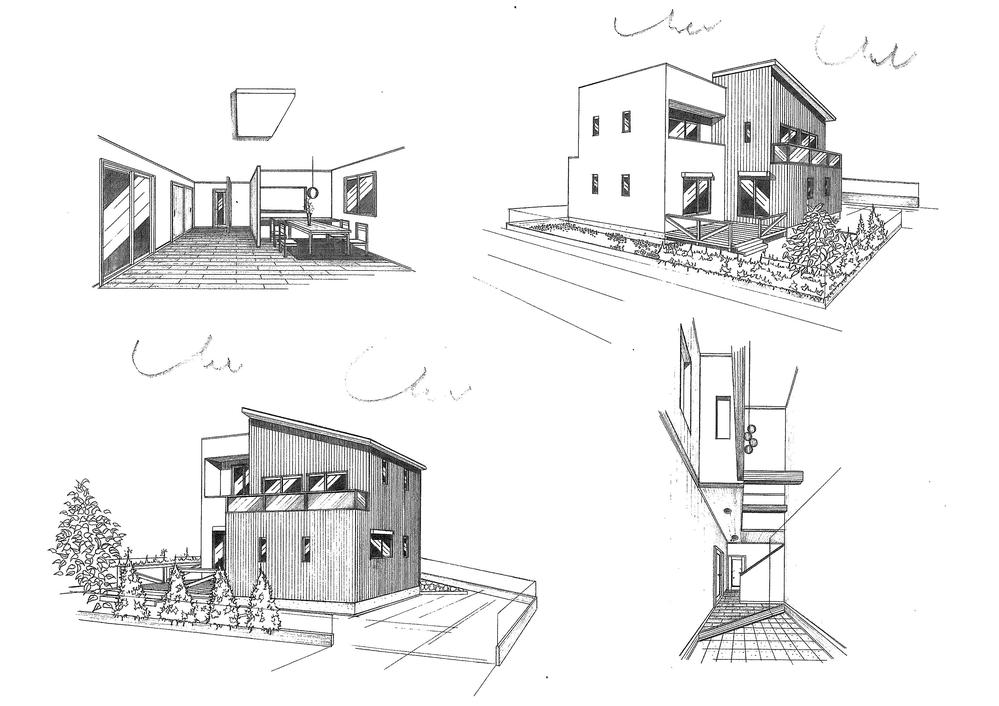 Building plan example (exterior photos). Building plan example (No. 3 locations) Appearance ・ Introspection