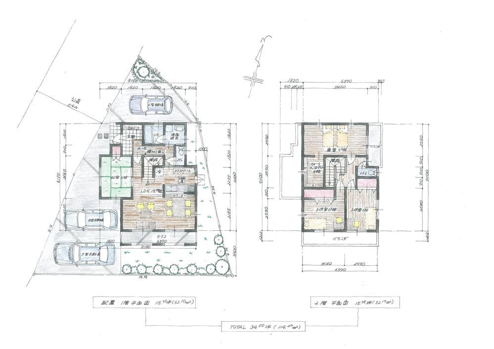 Other building plan example. Building plan example (A No. land) Building area 114.27 sq m