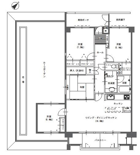 Floor plan. 4LDK, Price 31,800,000 yen, Occupied area 88.62 sq m , Balcony area 10.8 sq m