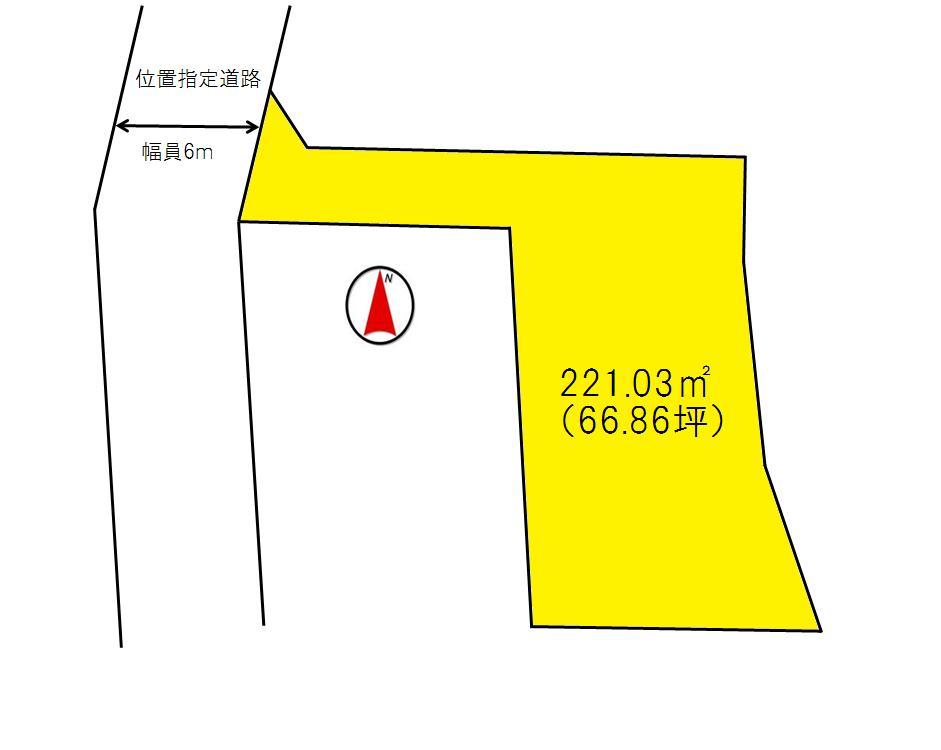 Compartment figure. Land price 16,715,000 yen, A pane of land area 221.03 sq m spread. You can effectively use.