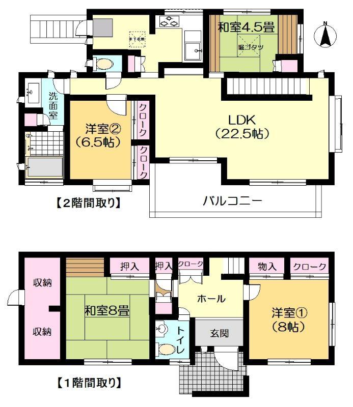 Floor plan. 24,800,000 yen, 4LDK, Land area 1318.91 sq m , Building area 140.95 sq m Floor