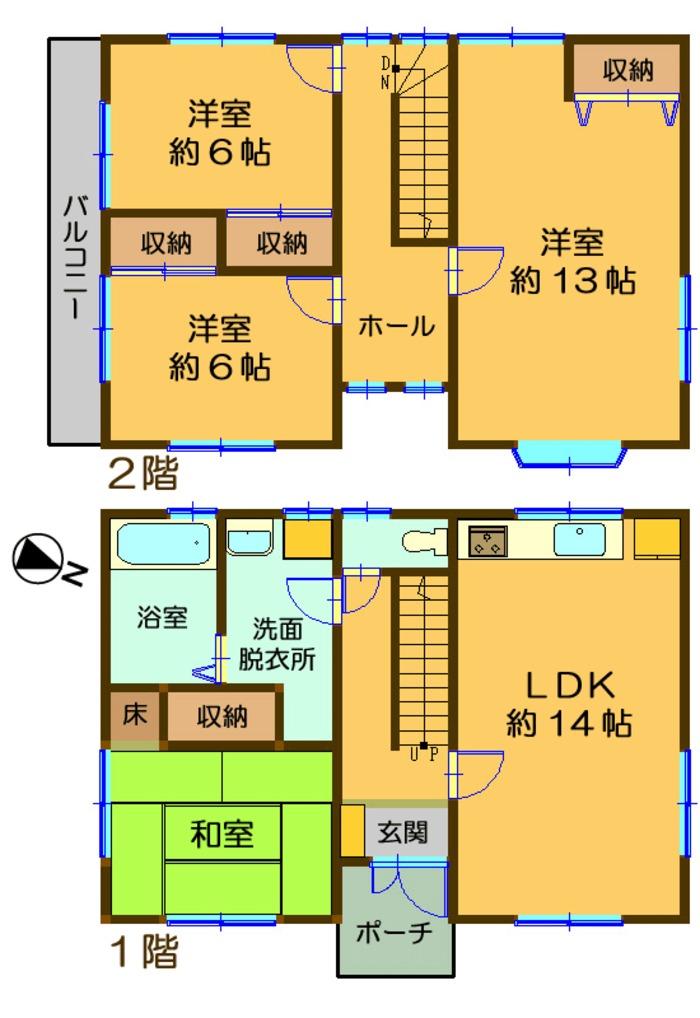 Floor plan. 12 million yen, 4LDK, Land area 342.18 sq m , Building area 116 sq m