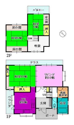 Floor plan. 20 million yen, 4DK, Land area 375 sq m , Building area 105.43 sq m