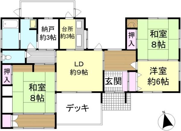 Floor plan. 13.6 million yen, 3LDK + S (storeroom), Land area 368.26 sq m , Building area 100.11 sq m