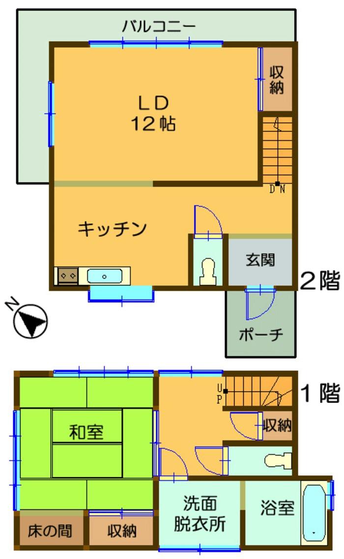 Floor plan. 3.6 million yen, 1LDK, Land area 289 sq m , Building area 71.2 sq m