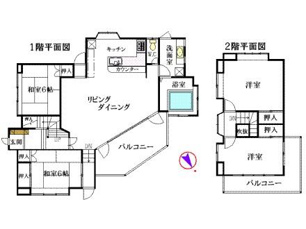 Floor plan. 18 million yen, 4LDK, Land area 437 sq m , Building area 140.73 sq m