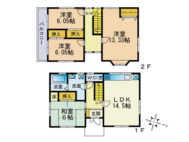 Floor plan. 12 million yen, 4LDK, Land area 342.18 sq m , Building area 116 sq m