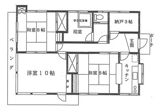 Floor plan. 6.8 million yen, 3K + S (storeroom), Land area 365 sq m , Building area 79.49 sq m