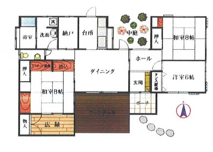 Floor plan. 13.6 million yen, 3DK + S (storeroom), Land area 368.26 sq m , Building area 101.11 sq m