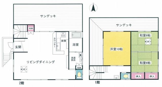 Floor plan. 7.5 million yen, 3LDK + S (storeroom), Land area 404 sq m , Building area 110.13 sq m