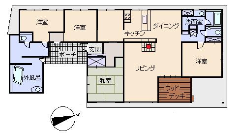 Floor plan. 44,500,000 yen, 4LDK + S (storeroom), Land area 1,141.78 sq m , Building area 155.68 sq m