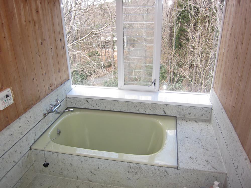 Bathroom. Bathroom of Izu stone-clad