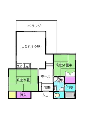 Floor plan. 3.8 million yen, 2LDK, Land area 271 sq m , Building area 50.51 sq m