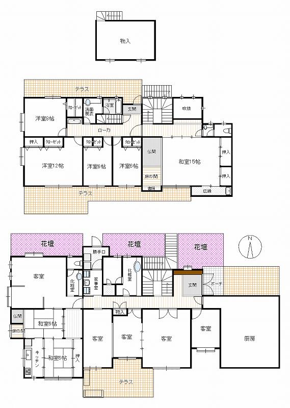 Floor plan. 85 million yen, 8LDK + S (storeroom), Land area 769.52 sq m , Building area 391.11 sq m