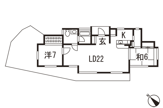 Floor plan. 19.5 million yen, 2LDK, Land area 270 sq m , Building area 91.3 sq m