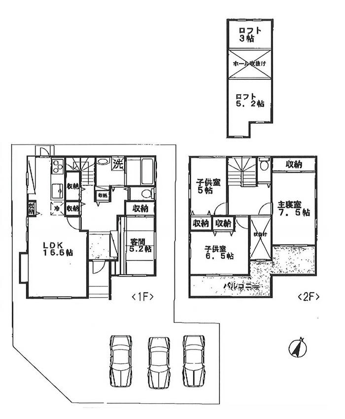 Floor plan. 41 million yen, 4LDK + S (storeroom), Land area 165.62 sq m , Building area 107.23 sq m