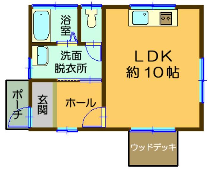 Floor plan. 4.5 million yen, 1LDK, Land area 528 sq m , Building area 32.4 sq m